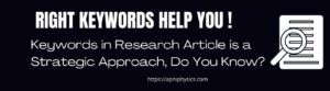 Keywords in research article