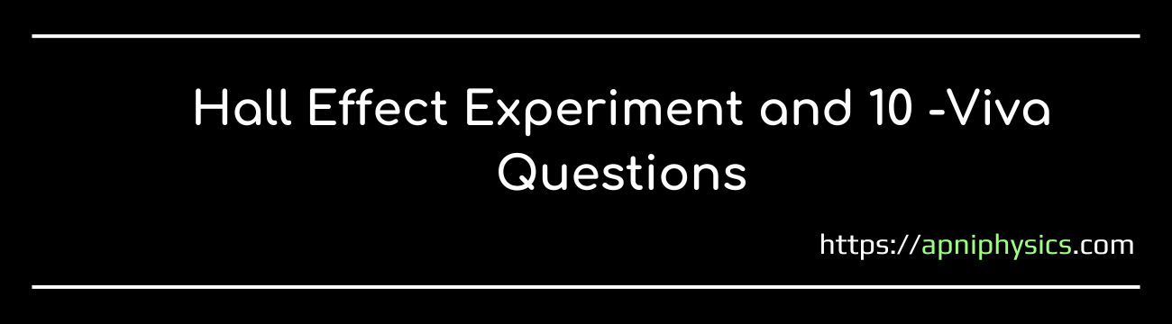 hall effect experiment apniphysics demonstration experiment