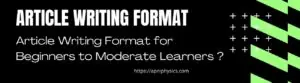 article writing format