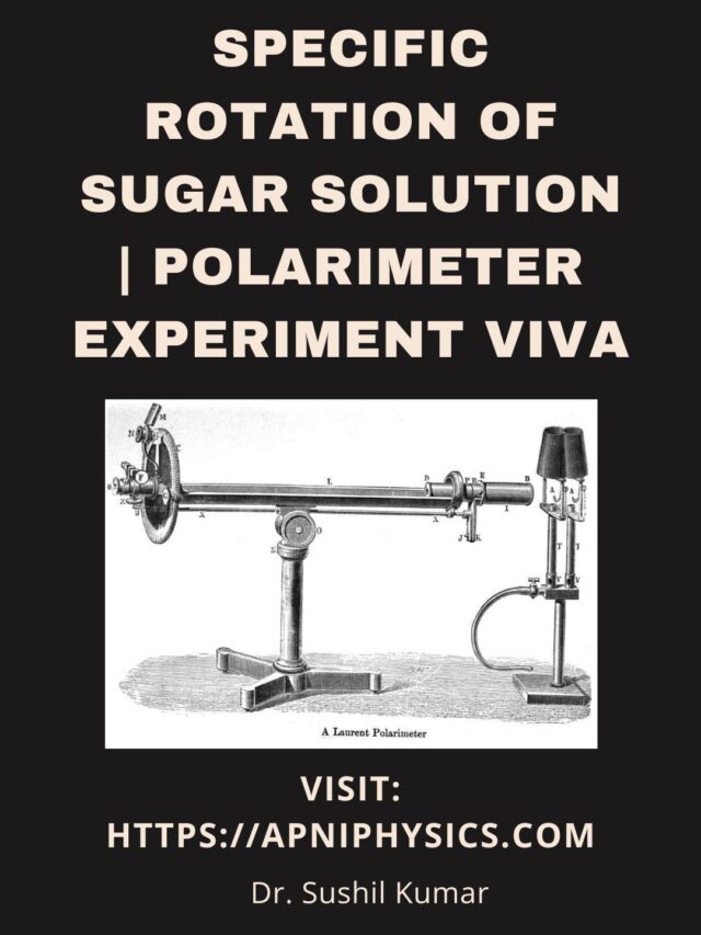 specific rotation of sugar solution experiment viva -apniphysics